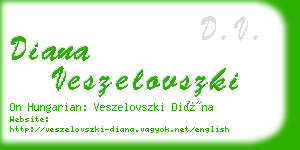 diana veszelovszki business card